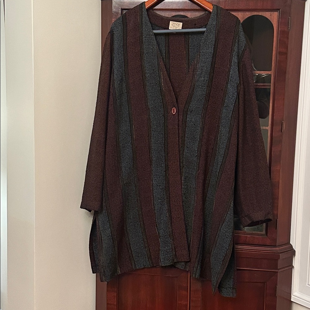 Elegant Zonda Nellis Woven Jacket and Shawl Set